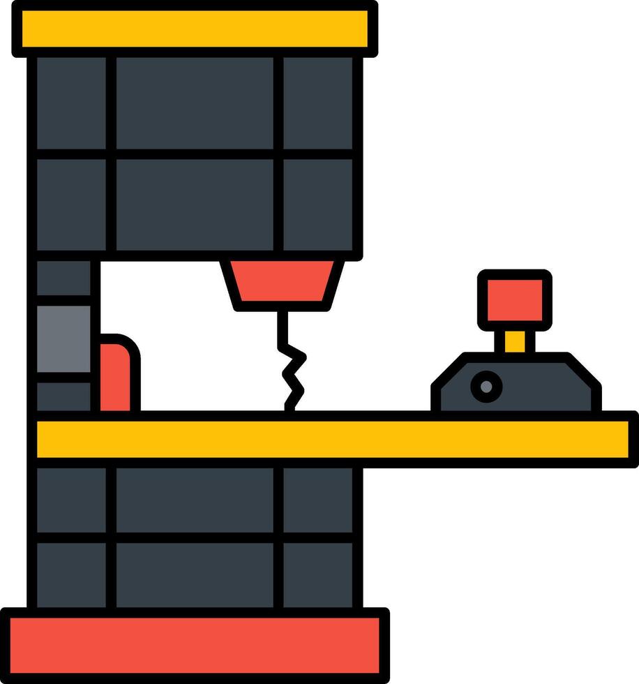 Band Saw Line Filled Icon vector