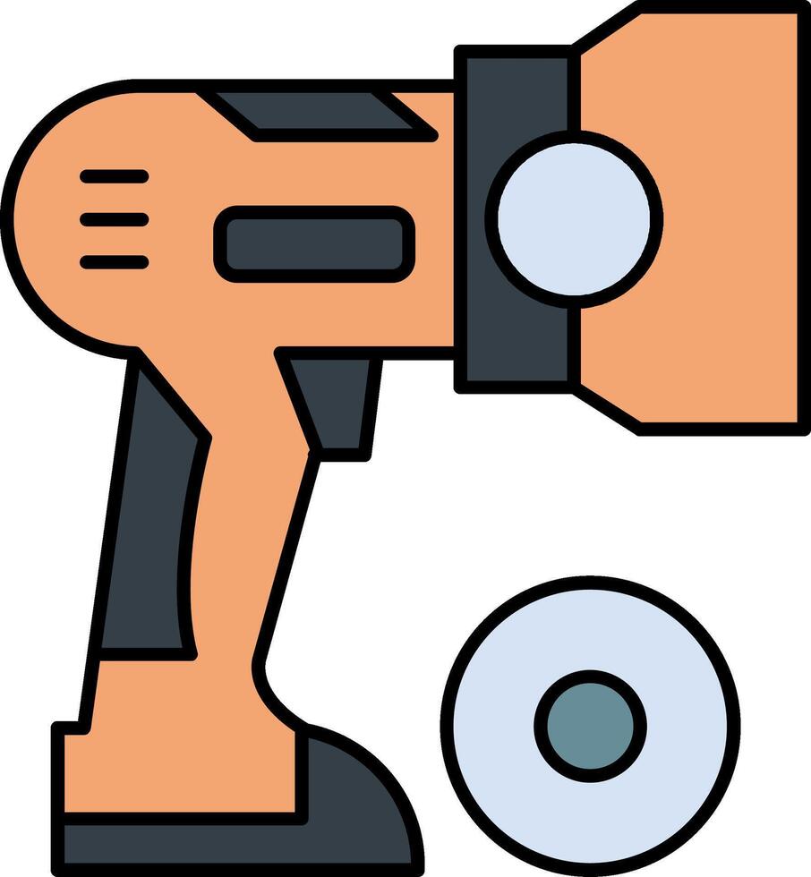 Polisher Line Filled Icon vector