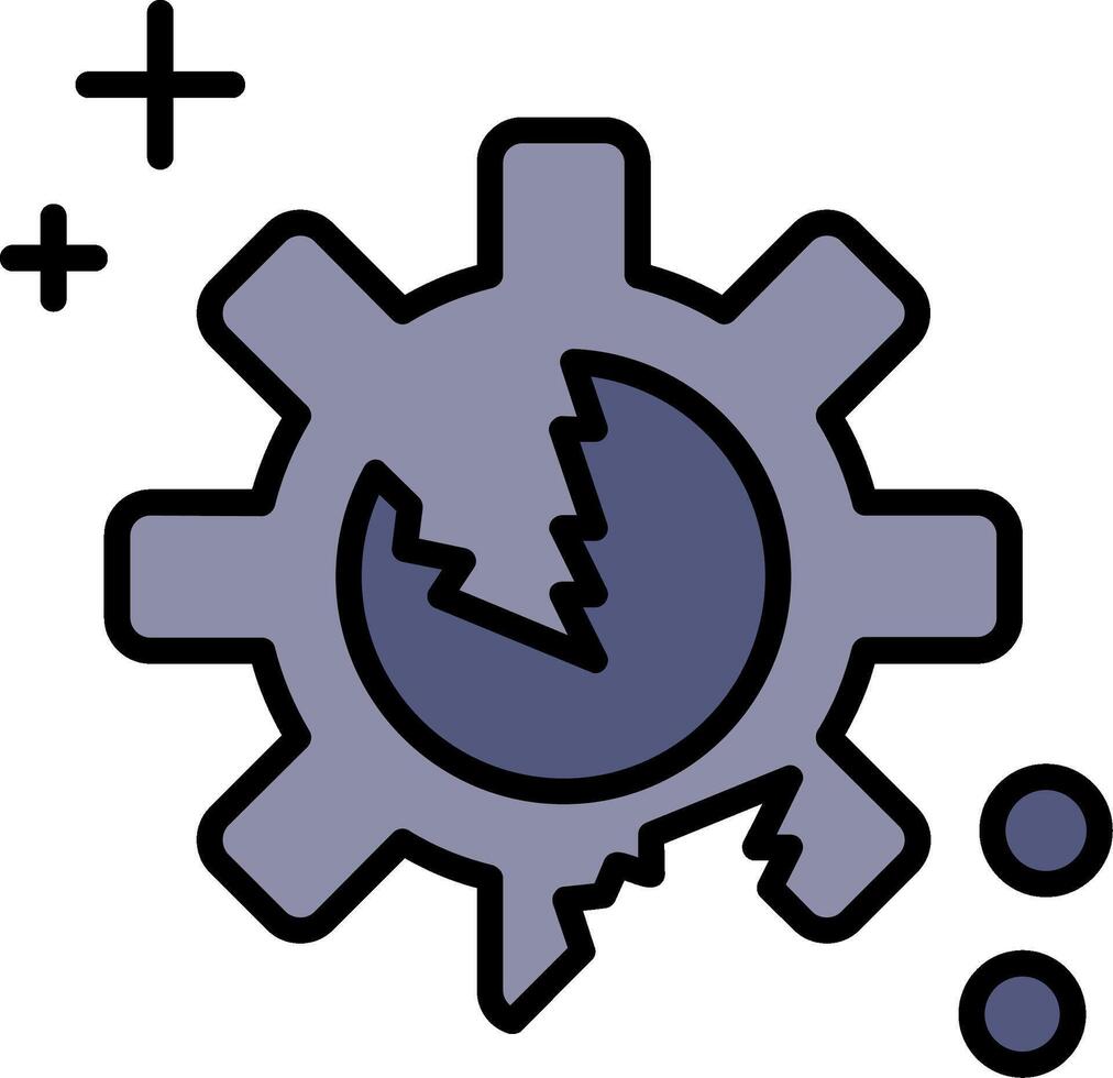 Disruption Line Filled Icon vector