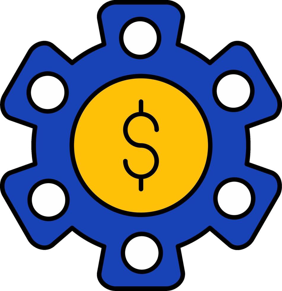 Asset Management Line Filled Icon vector