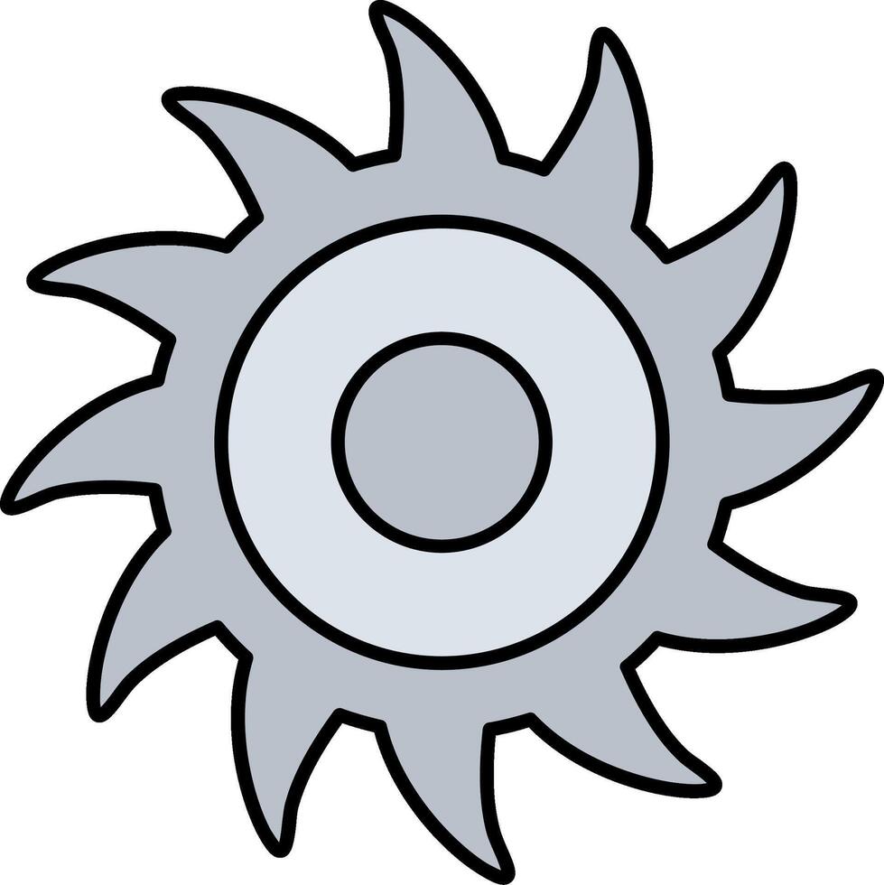 Circular Saw Line Filled Icon vector