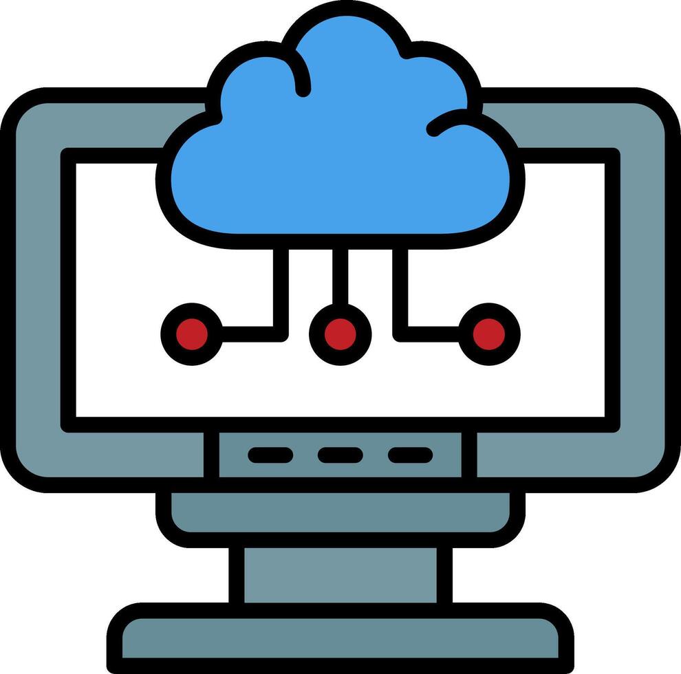 Cloud Computing Line Filled Icon 47214080 Vector Art at Vecteezy