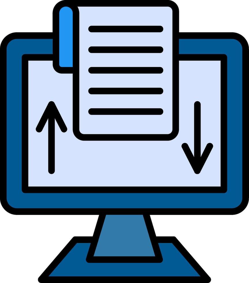 Digitalization Line Filled Icon vector