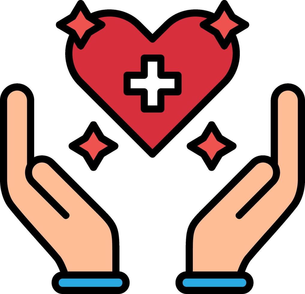 Self Consciousness Line Filled Icon vector