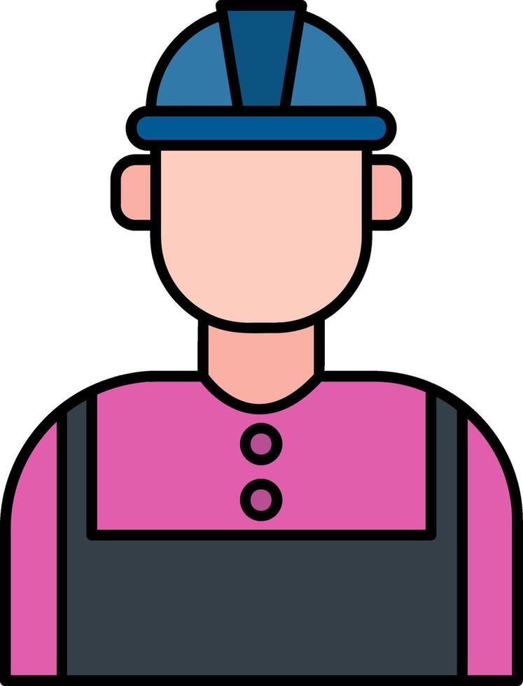 Technician Line Filled Icon vector