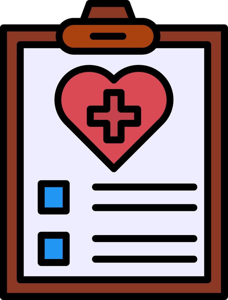 Health Checkup Line Filled Icon vector