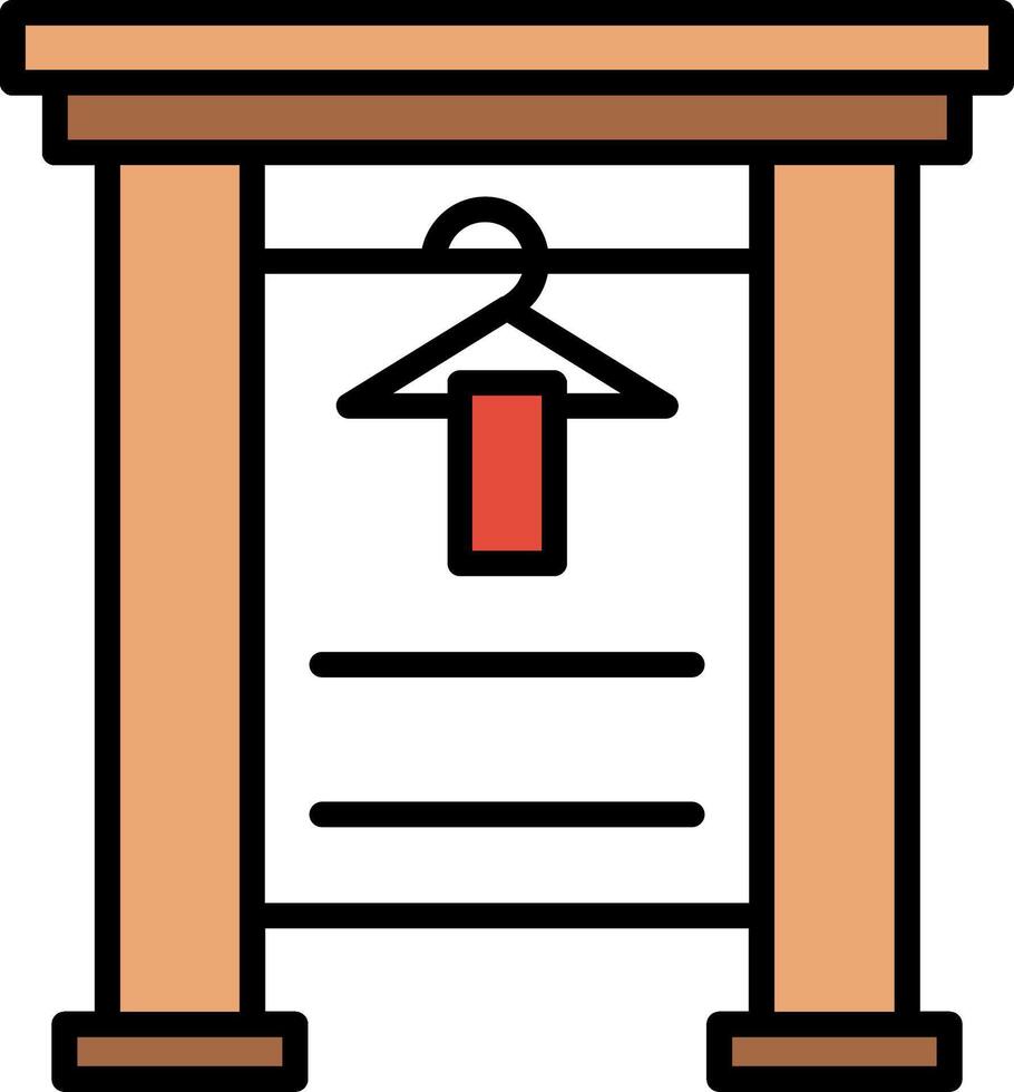 Changing Room Line Filled Icon vector