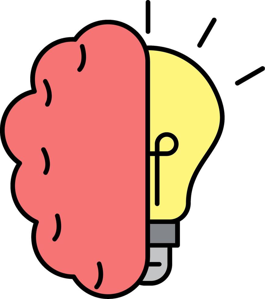 Brainstroming Line Filled Icon vector