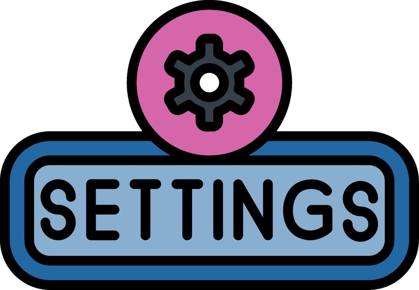 Setting Line Filled Icon vector