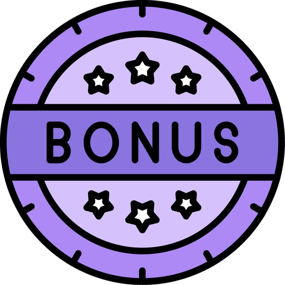 Bonus Line Filled Icon vector