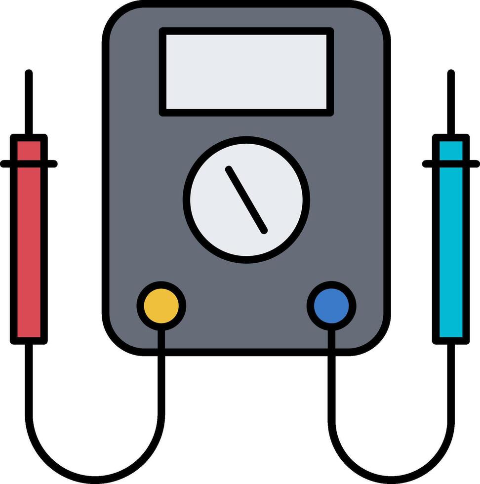 Multimeter Line Filled Icon vector