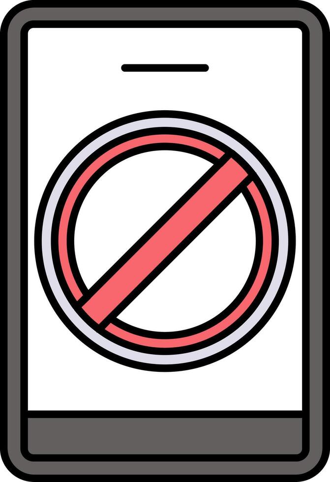 Block Contact Line Filled Icon vector
