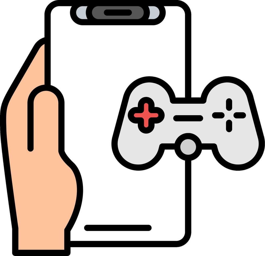 Gaming Line Filled Icon vector