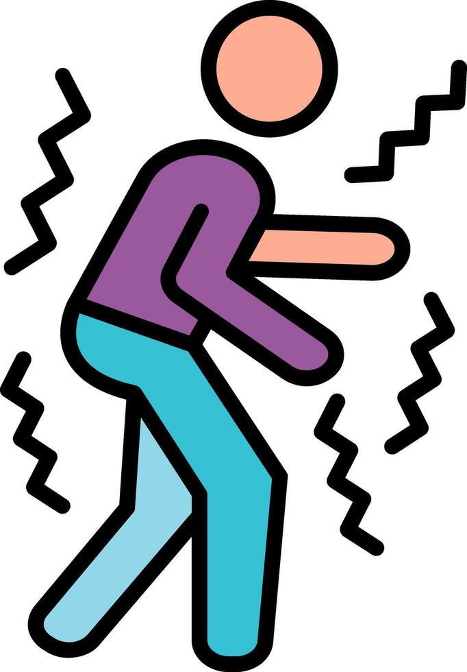 Parkinson Line Filled Icon vector