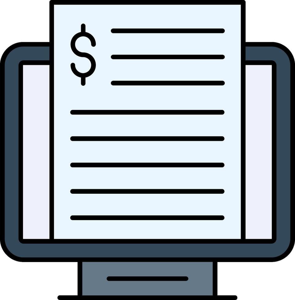 Accounting Line Filled Icon vector