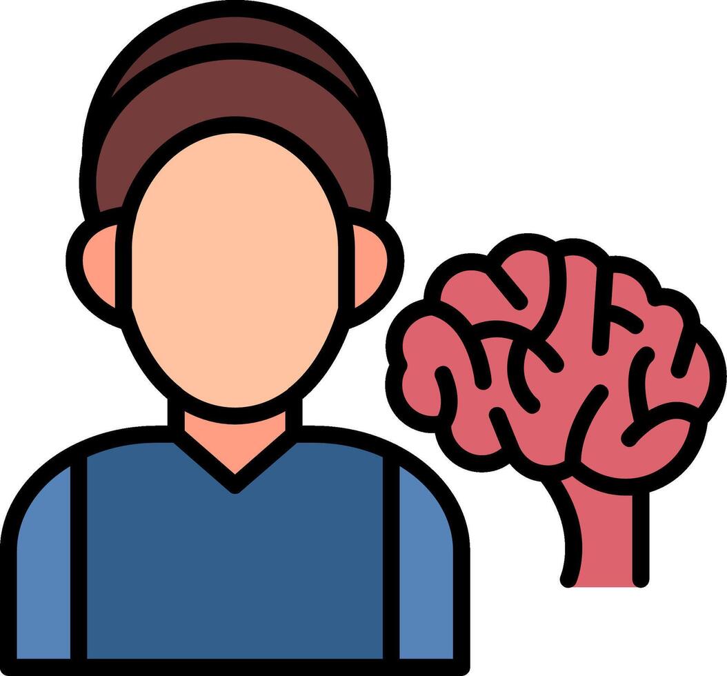 Neurologist Line Filled Icon vector