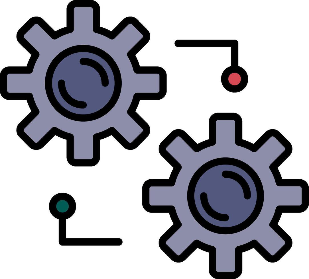 Integration Line Filled Icon vector