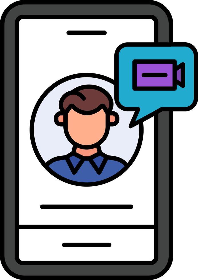 Conference Line Filled Icon vector
