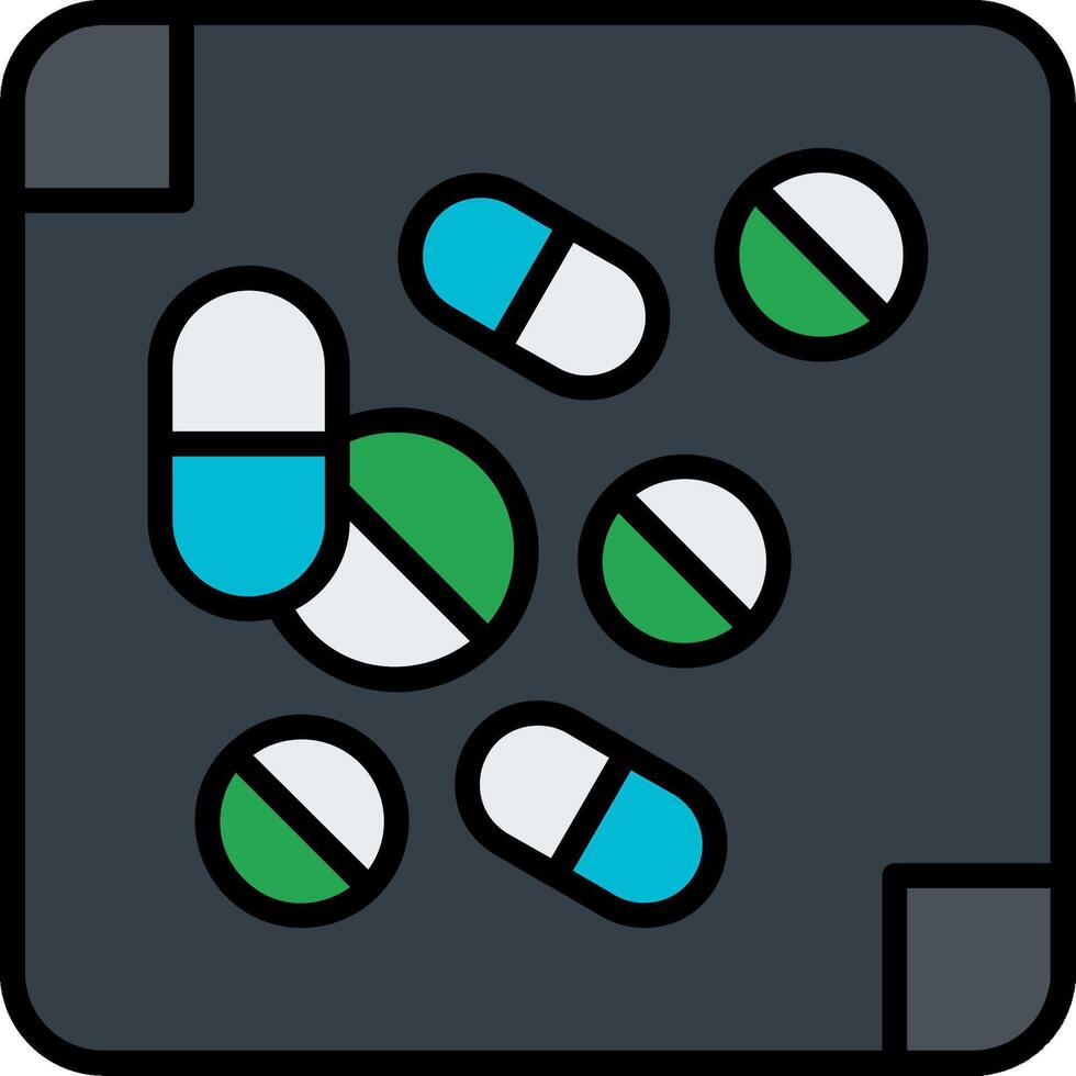 Medicine Line Filled Icon vector