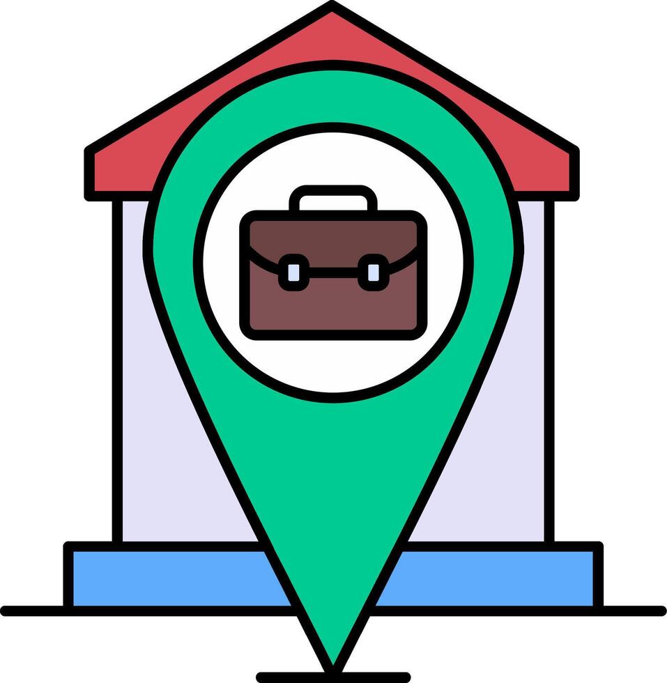 Remote Working Line Filled Icon vector