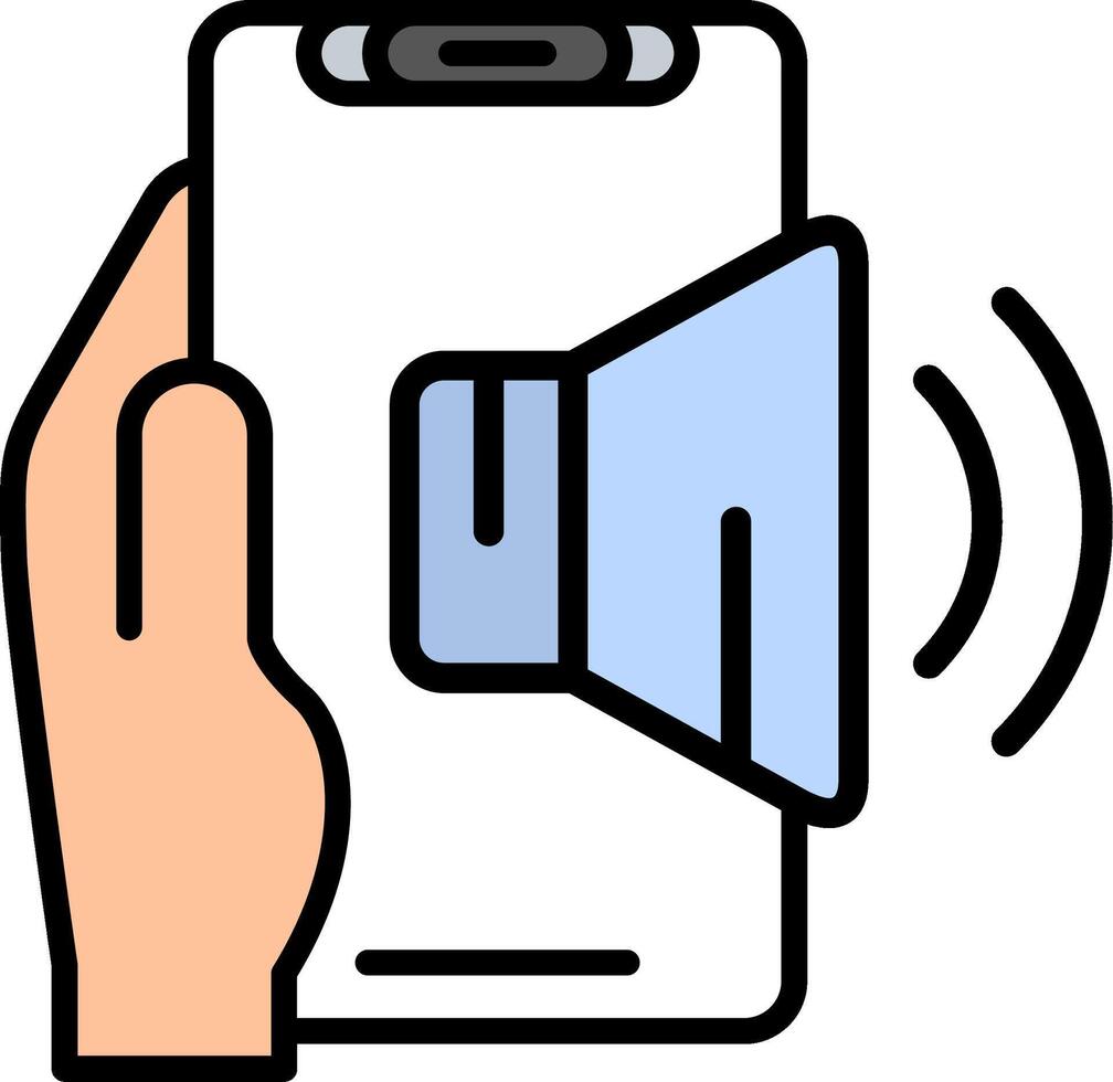 Volume Line Filled Icon vector