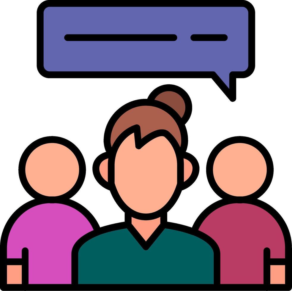 Mentor Line Filled Icon vector