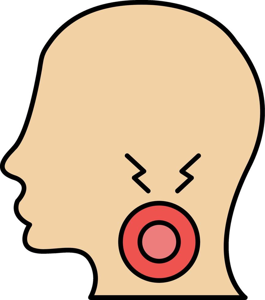 Breath Line Filled Icon vector