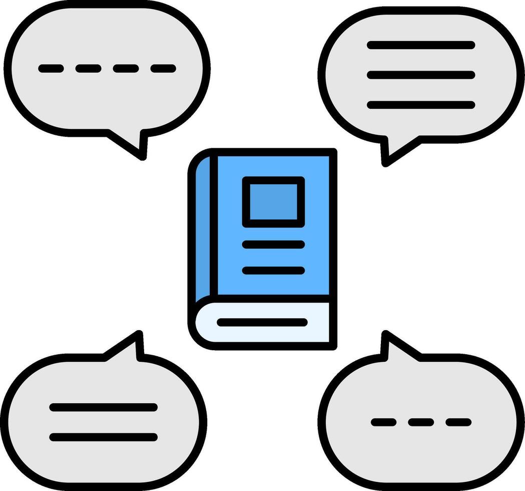 Discussion Group Line Filled Icon vector