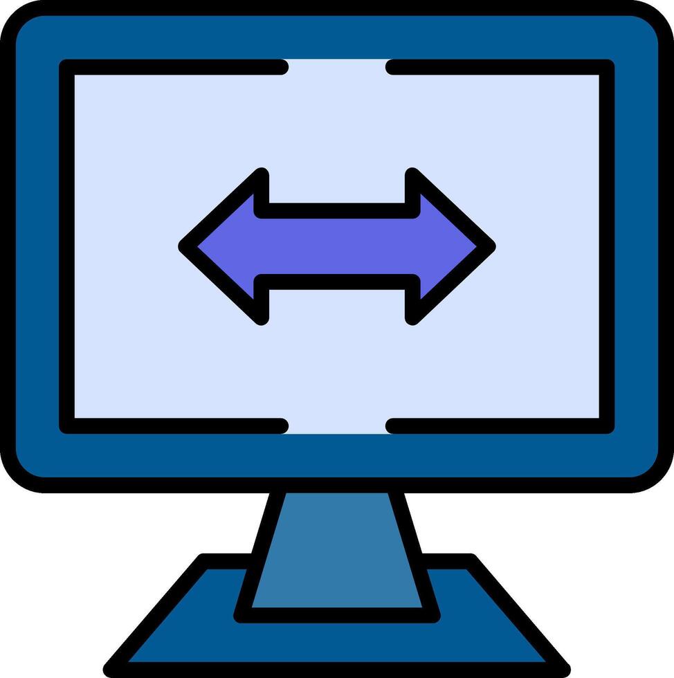 Gap Measurement Line Filled Icon vector