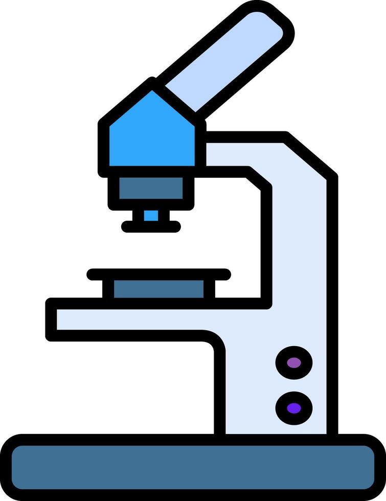 Microscope Line Filled Icon vector