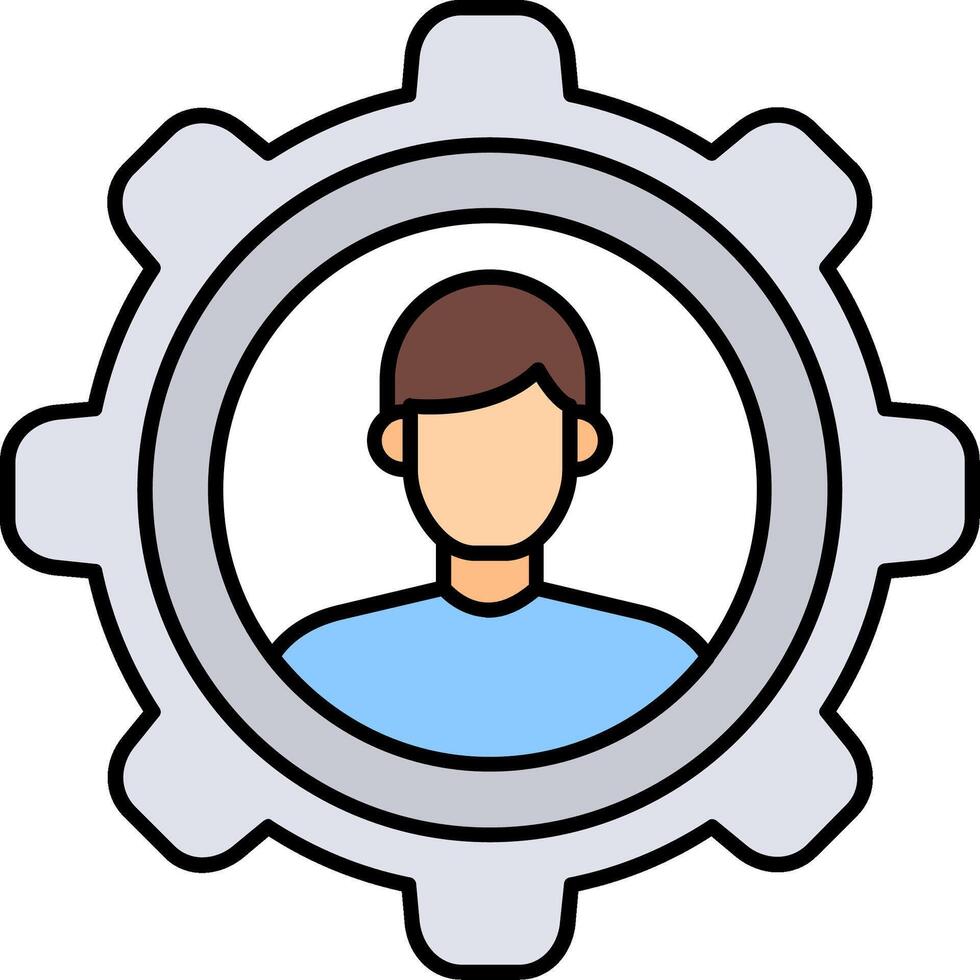 Customer Relationship Line Filled Icon vector