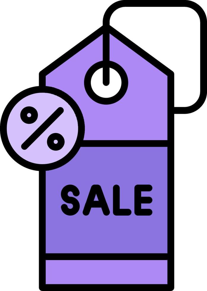 Sale Line Filled Icon vector