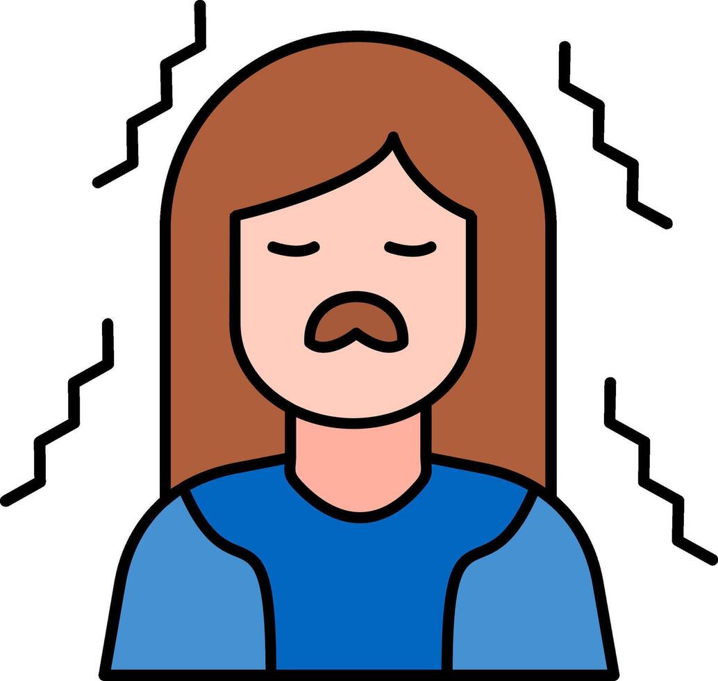 Parkinson Line Filled Icon vector