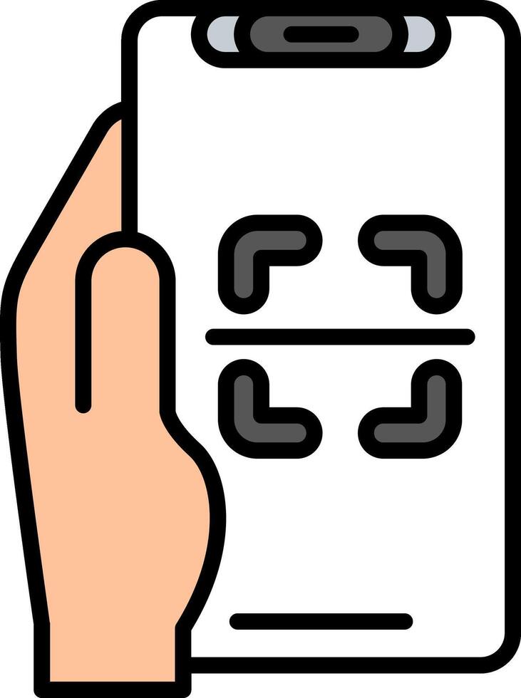 Scanner Line Filled Icon vector