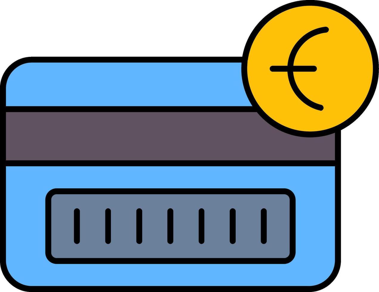 Tap To Pay Line Filled Icon vector