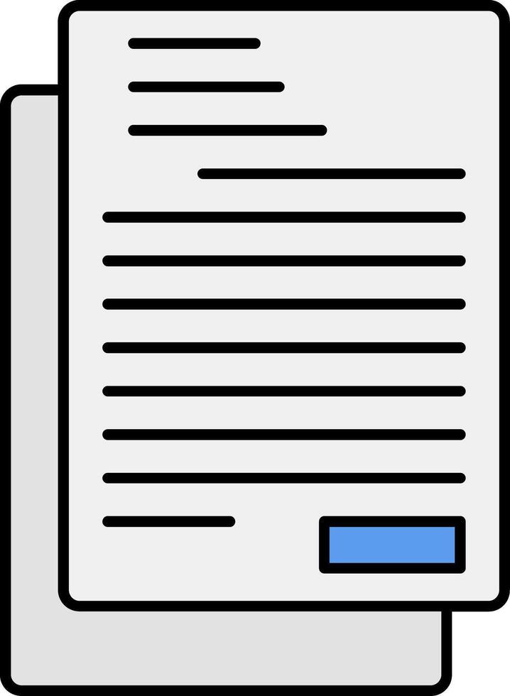 Letter Line Filled Icon vector