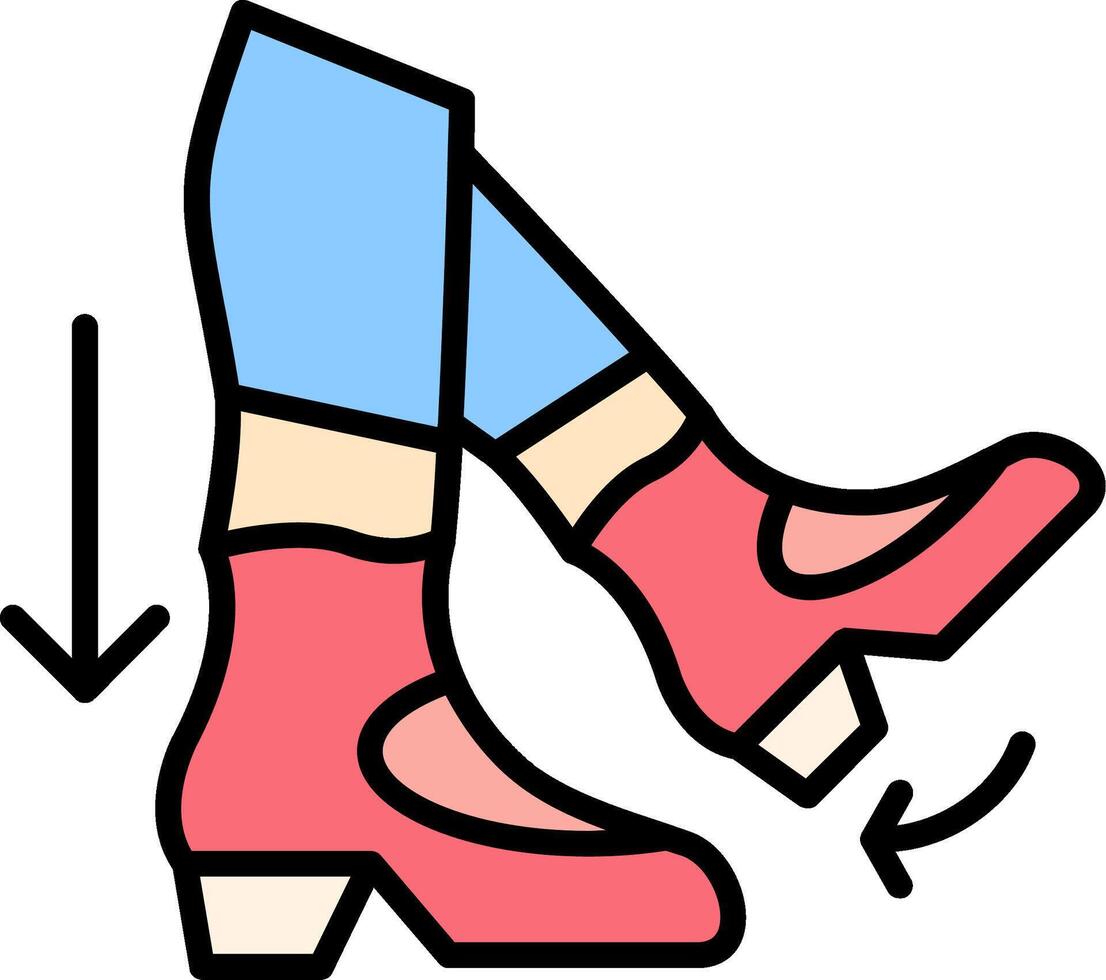 Step Back Line Filled Icon vector