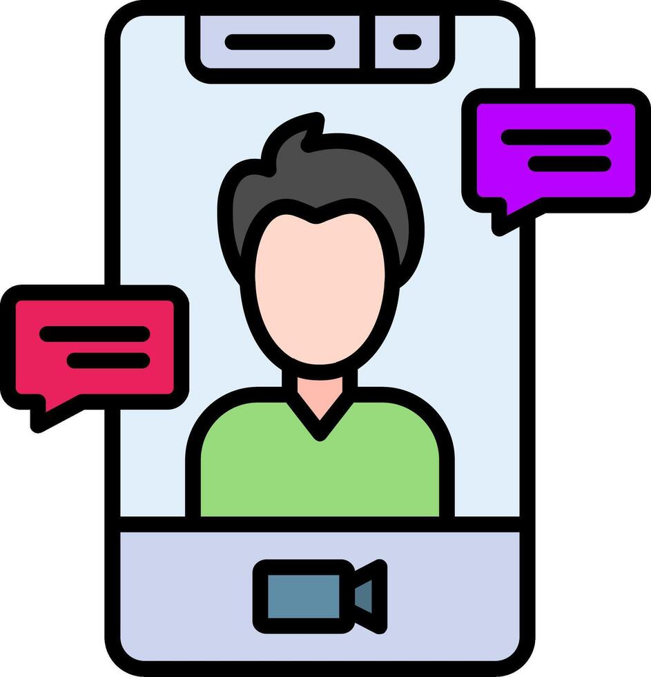 Conference Line Filled Icon vector