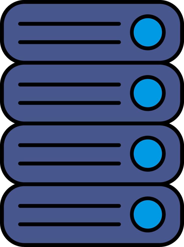 Server Line Filled Icon vector