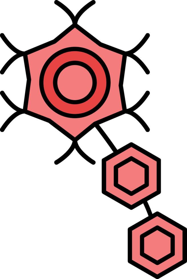 Neuron Line Filled Icon vector