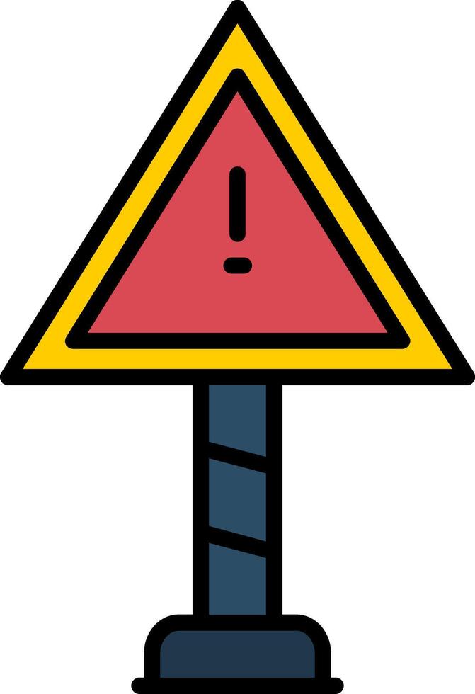 Risk Line Filled Icon vector