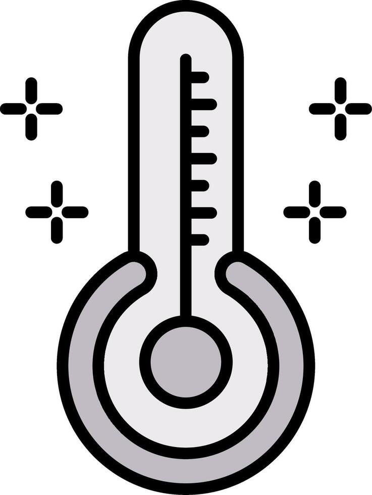 Thermometer Line Filled Icon vector