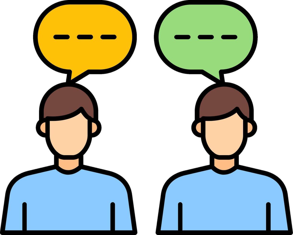 Conversation Line Filled Icon vector