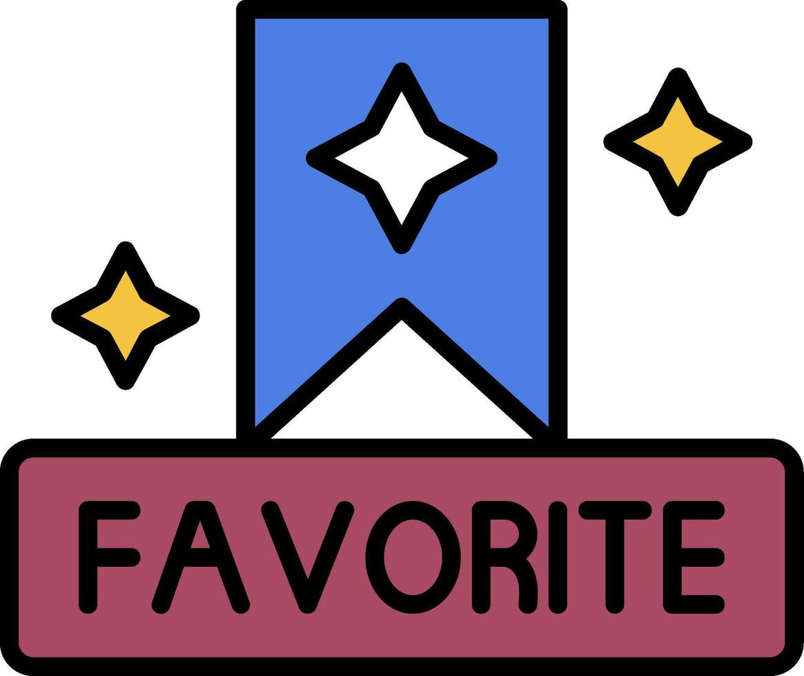 Favorite Line Filled Icon vector