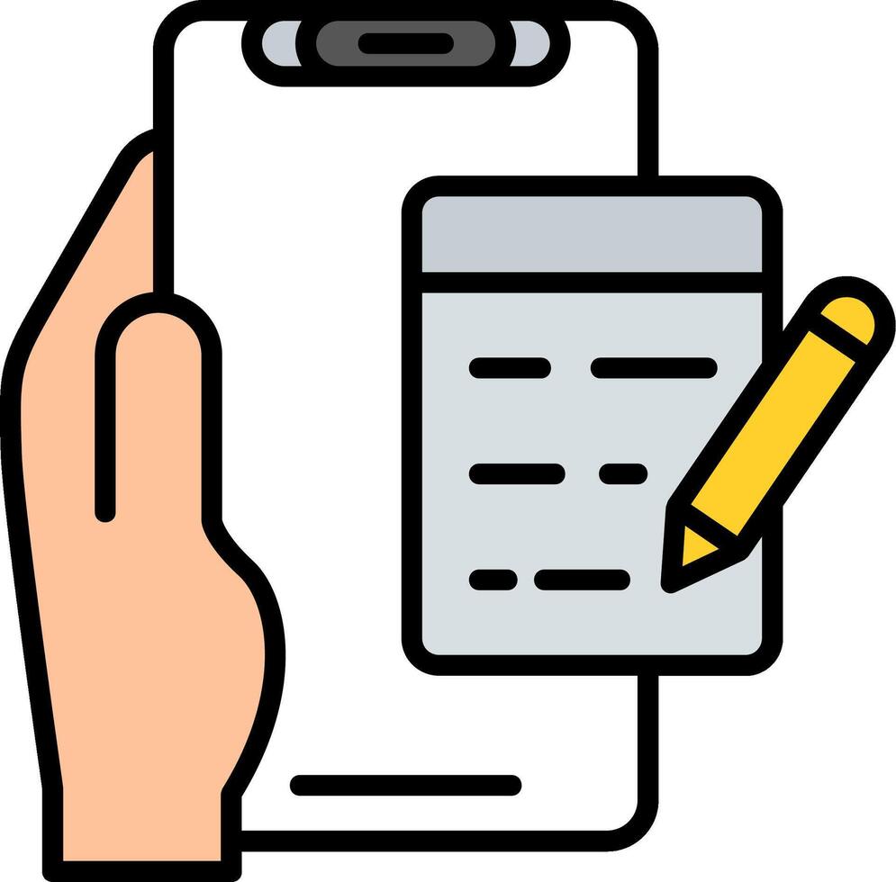 Edit Line Filled Icon vector