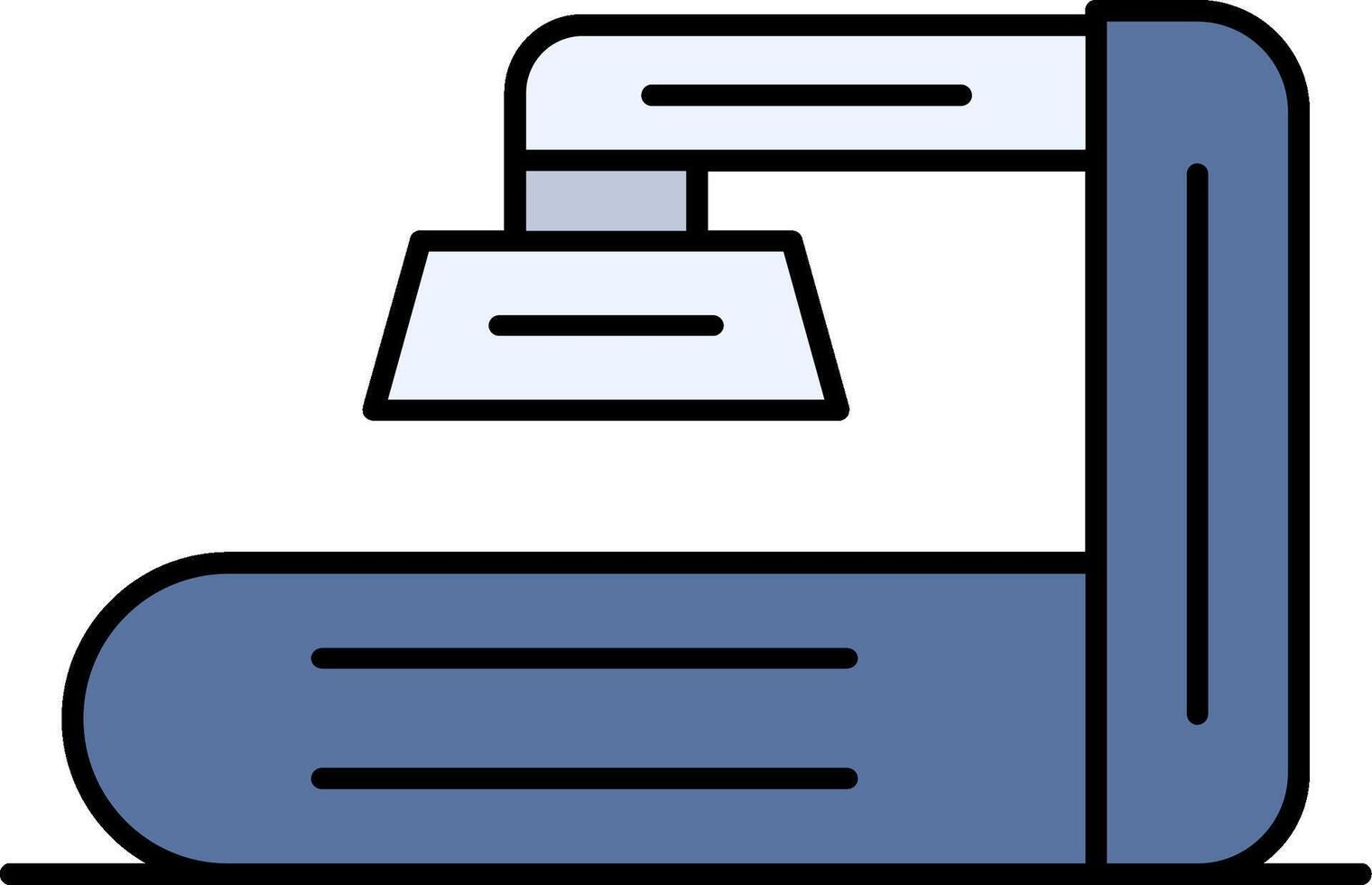 X Ray Scanner Line Filled Icon vector