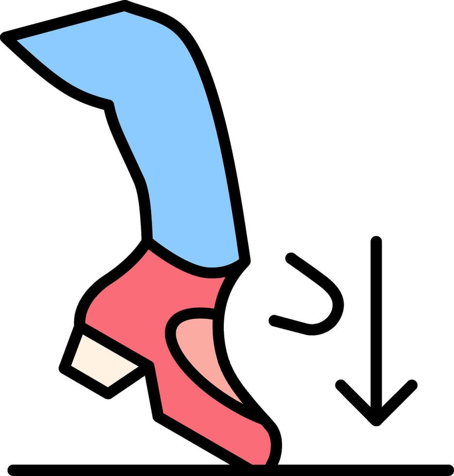 Ball Dig Line Filled Icon vector