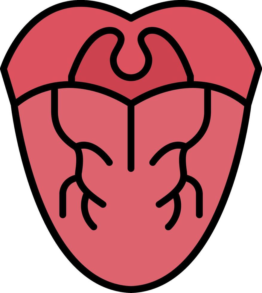 Tongue Line Filled Icon vector