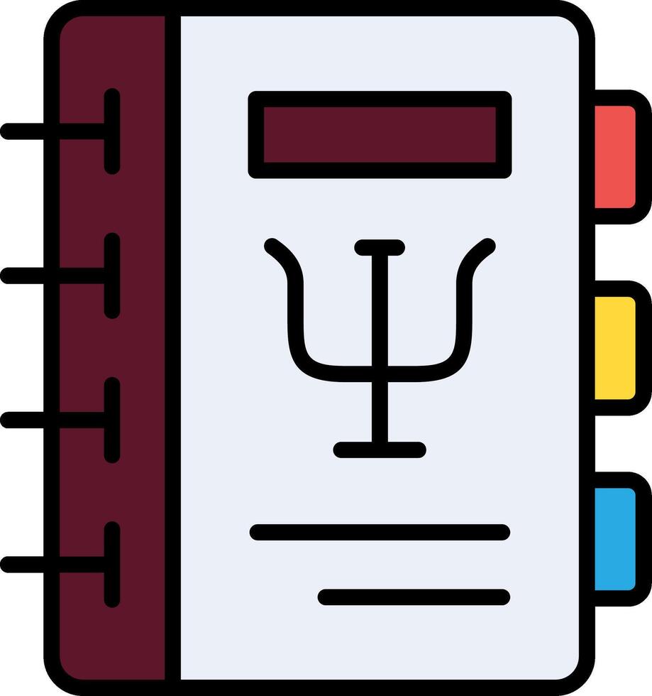 Psychology Line Filled Icon vector