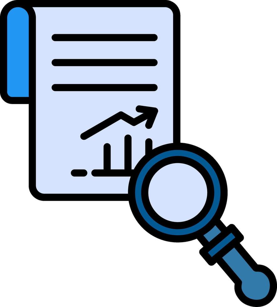 Research Line Filled Icon vector